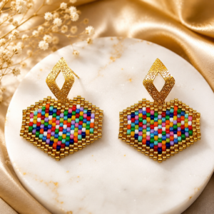 Aretes corazón salpicón