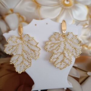 Aretes hoja ondulada