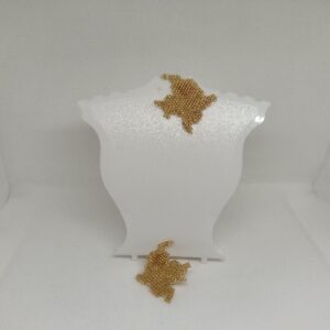 Aretes mapa de Colombia dorado