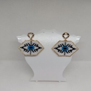 Maxi arete ojo turco ágata