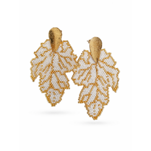 Aretes hoja ondulada