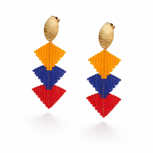 Arete rombo tridi colombiano