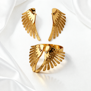 Juego De Arete y Anillo Alas