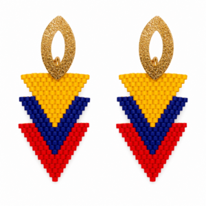 ARETES TRICOLOR ELEGANCIA COLOMBIANA