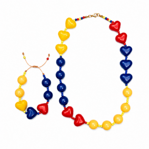 JUEGO CORAZONES TRICOLOR BRILLANTE